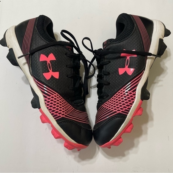 Under Armour Shoes - Under Armour Glyde RM Softball Cleats Women's 7.5 Pink Black 1297334-064 Outdoor